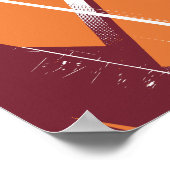 抽象芸術の背景を持つ幾何学的なアート ポスター (角)