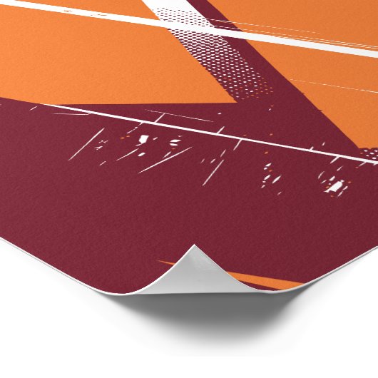 抽象芸術の背景を持つ幾何学的なアート ポスター (角)