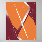 抽象芸術の背景を持つ幾何学的なアート ポスター (正面)