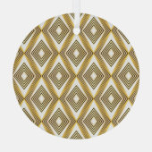 抽象芸術の背景アールデコ ガラスオーナメント (裏面)