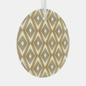 抽象芸術の背景アールデコ ガラスオーナメント (正面右)