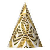 抽象芸術の背景アールデコ パーティーハット (裏面)