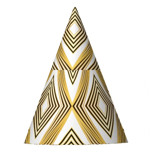 抽象芸術の背景アールデコ パーティーハット (正面)