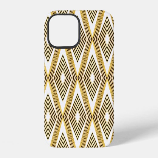 抽象芸術の背景アールデコ iPhoneケース (裏面)