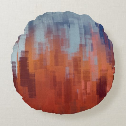 抽象芸術の背景テクスチャ。2dイラストレーション式 ラウンドクッション (正面)