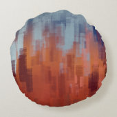 抽象芸術の背景テクスチャ。2dイラストレーション式 ラウンドクッション (裏面)