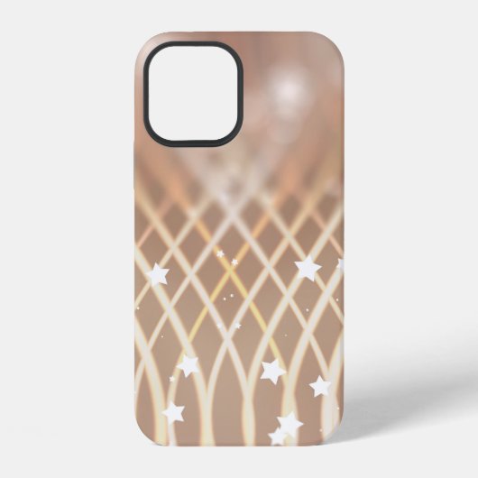 抽象芸術の背景波のある茶色の背景 iPhoneケース (裏面)