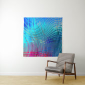 抽象芸術の背景波状カラフルデザイン壁 タペストリー (インサイチュ(横))