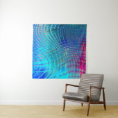 抽象芸術の背景波状カラフルデザイン壁 タペストリー (インサイチュ)