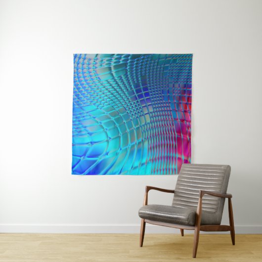 抽象芸術の背景波状カラフルデザイン壁 タペストリー (インサイチュ)