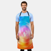 抽象芸術の背景輝かしい円の背景 エプロン (着用した状態)