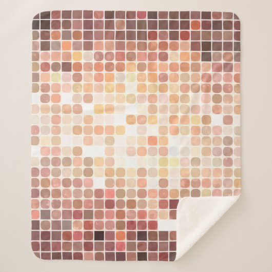 抽象芸術の背景金ゴールドモザイクイラストレーション掘り シェルパブランケット (正面)