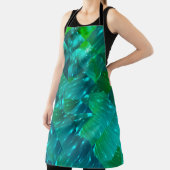 抽象芸術の背景青と緑のモザイク背景 エプロン (インサイチュ)