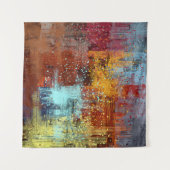 抽象芸術の背景2dイラストレーションデジタルバック タペストリー (正面(横))