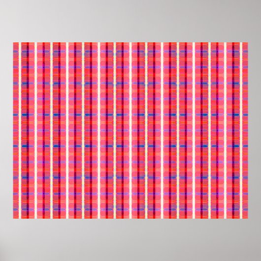 抽象芸術の背景、カラフルの交差ストライプの ポスター (正面)