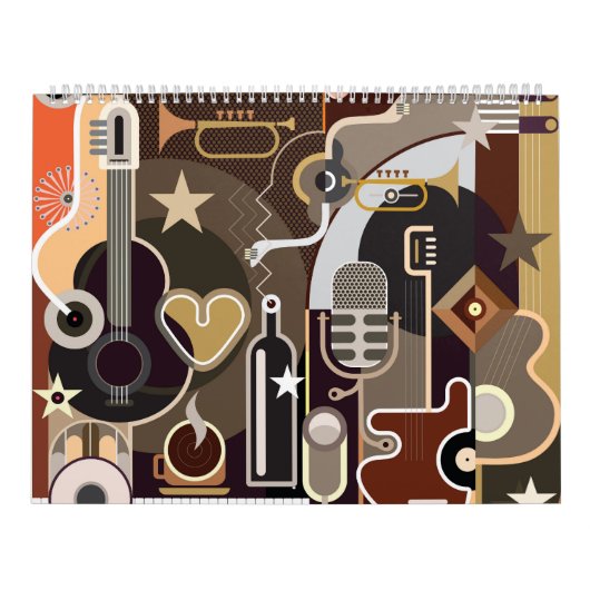 抽象芸術の背景 カレンダー (カバー)