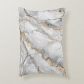 抽象芸術の背景、クリエイティブのテクスチャ（白いマー） アクセントクッション (正面(垂直))