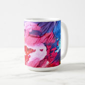 抽象芸術の背景 コーヒーマグカップ (正面右)