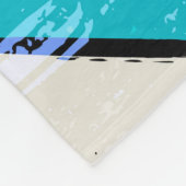 抽象芸術の背景、ジオメトリックライン、スプラッシュ。 フリースブランケット (角)