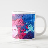 抽象芸術の背景 ジャンボコーヒーマグカップ (右)