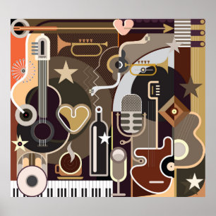 抽象芸術の背景 ポスター