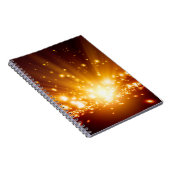 抽象芸術の背景 – 明るいオレンジ色の薄い、ba ノートブック (右側)