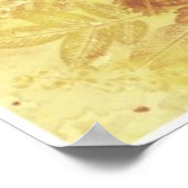 抽象芸術の背景，水色，葉 ポスター (角)