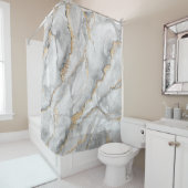 抽象芸術の背景、白のクリエイティブテクスチャ シャワーカーテン (インサイチュ)