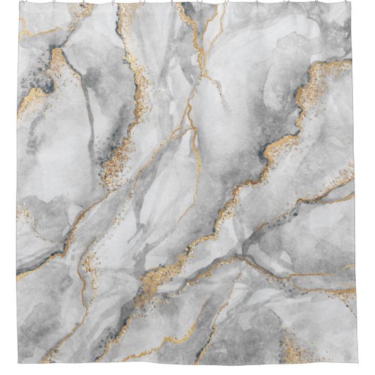 抽象芸術の背景、白のクリエイティブテクスチャ シャワーカーテン (正面)