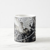 抽象芸術の背景(白黒) コーヒーマグカップ (中央)