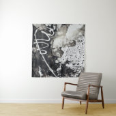 抽象芸術の背景（白黒） タペストリー (インサイチュ(横))