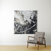 抽象芸術の背景（白黒） タペストリー (インサイチュ)