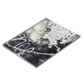 抽象芸術の背景(白黒) ノートブック (左側)