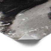 抽象芸術の背景（白黒） ポスター (角)