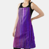 抽象芸術の背景（薄い紫の縦線） エプロン (インサイチュ)