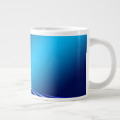 抽象芸術の背景(青) ジャンボコーヒーマグカップ (右)