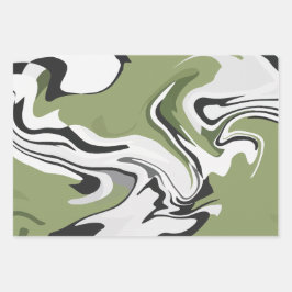 抽象芸術の自然流 ラッピングペーパーシート