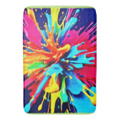 抽象芸術の色と絵を描爆発 バスマット (正面縦)