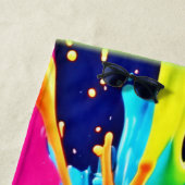 抽象芸術の色と絵を描爆発 ビーチタオル (インサイチュ)