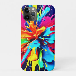 抽象芸術の色と絵を描爆発 iPhone 11 PROケース
