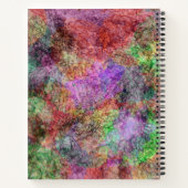 抽象芸術の色のかわいらし渦巻き紫ピンク緑 ノートブック (裏面)