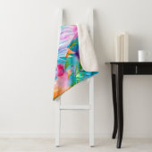 抽象芸術の色の汚れと染み シェルパブランケット (インサイチュ)