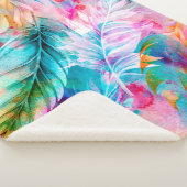 抽象芸術の色の汚れと染み シェルパブランケット (3/4)