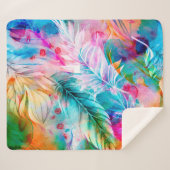 抽象芸術の色の汚れと染み シェルパブランケット (正面(横))