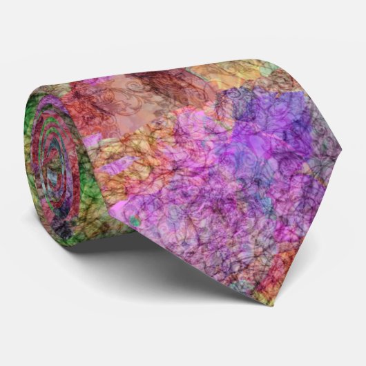 抽象芸術の色の渦巻き水色の外観絵を描 ネクタイ (ロール)