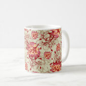 抽象芸術の色の濃いパターン（背景抽象） コーヒーマグカップ (正面右)