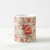 抽象芸術の色の濃いパターン（背景抽象） コーヒーマグカップ (中央)