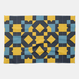 抽象芸術の色を使用したジオメト鮮やかリパターン キッチンタオル