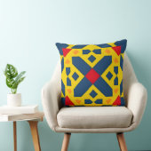 抽象芸術の色を使用したジオメト鮮やかリパターン クッション (椅子)