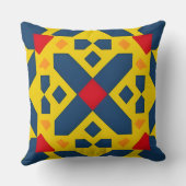 抽象芸術の色を使用したジオメト鮮やかリパターン クッション (裏面)